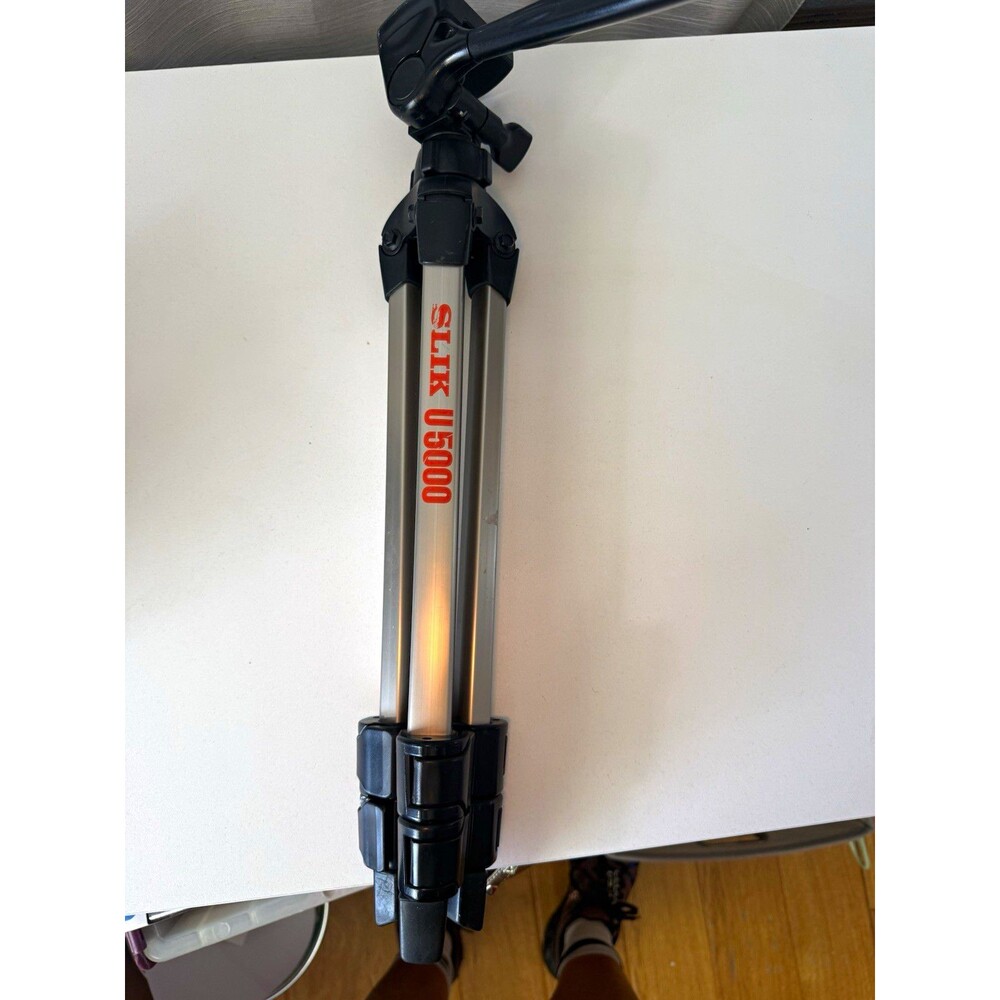 SLIK U5000 Aluminum Tripod 58in Pan/Tilt Head Adjustable Legs Camera